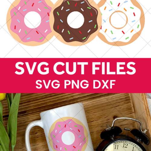 Donut SVG files for Cricut and Silhouette Vinyl Projects