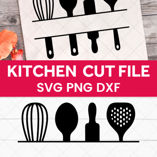 Kitchen Monogram SVG file for Cricut and Silhouette Vinyl Projects