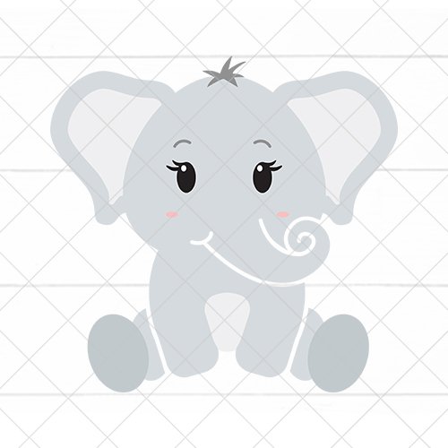 Elephant SVG file for Cricut and Silhouette Projects