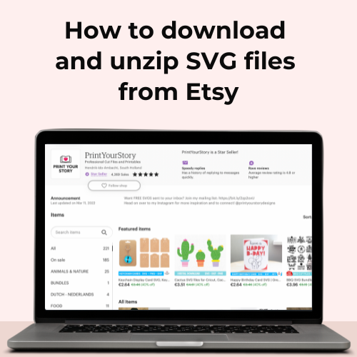 How to Download and Unzip SVG files from Etsy