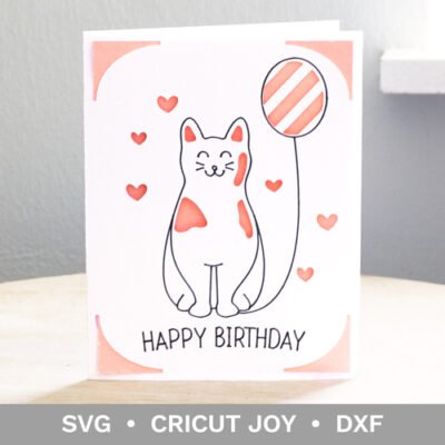 Happy Birthday Card with Cat