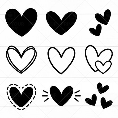 Free Hearts SVG files