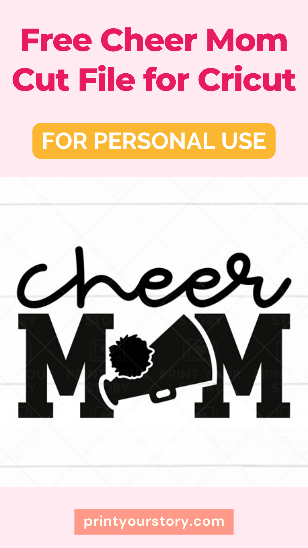 Free Cheer Mom SVG file - Personal Use
