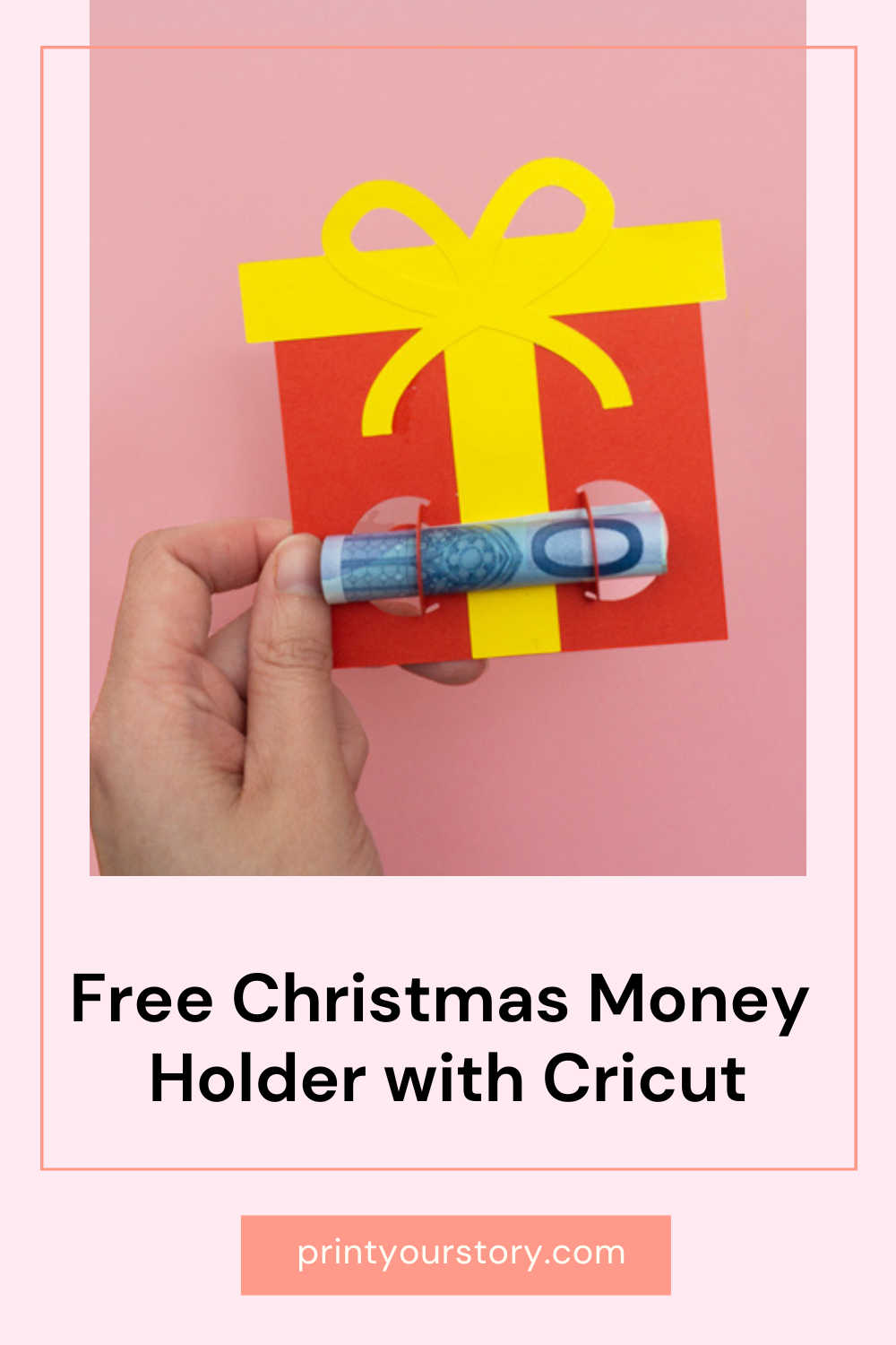 Free Money Holder SVG file for Cricut