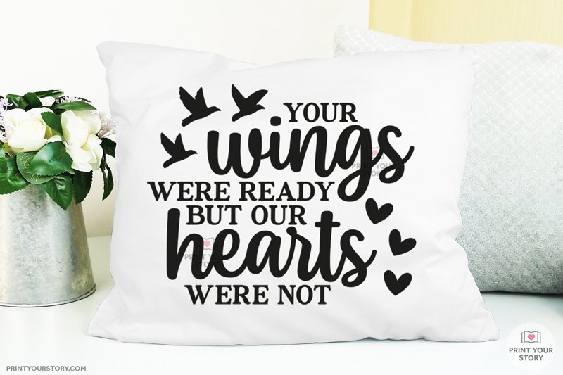 Free Your Wings Were Ready SVG file designed for Cricut users. It features an illustration of birds in flight and an inspiring quote that reads "Free Your Wings Were Ready." This file can be used to create a variety of custom crafts, decorations, and gifts.