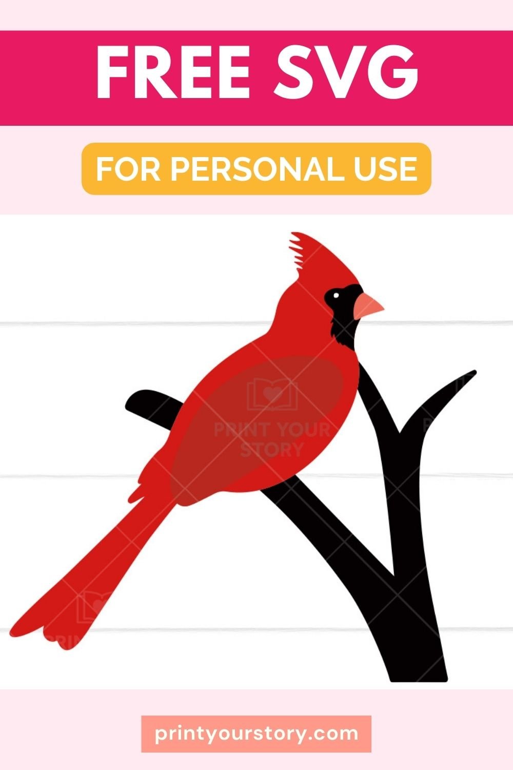 Free Cardinal SVG file for Cricut - Personal Use