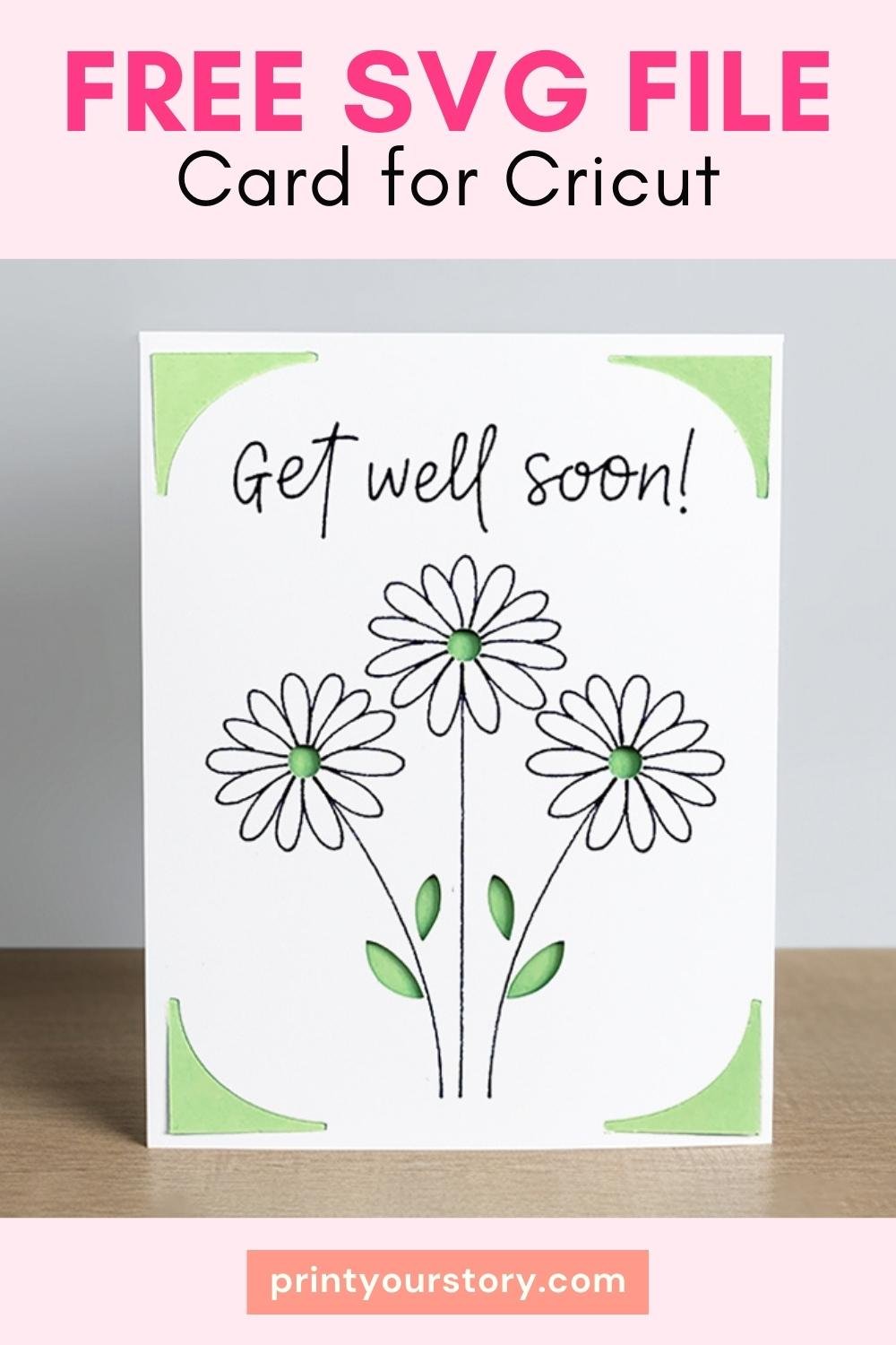 Free Get Well Soon Card SVG for Cricut