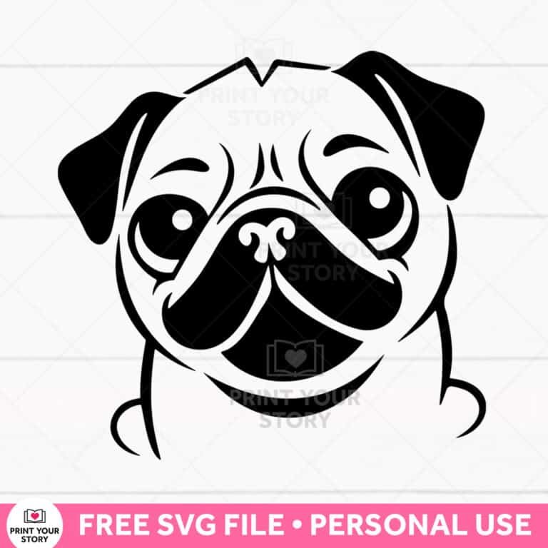 Free Pug SVG File – Personal Use