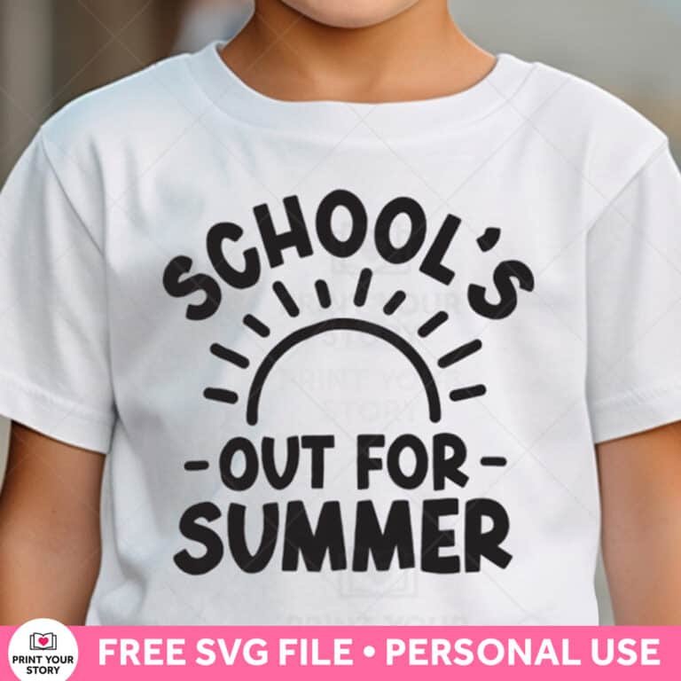Free School’s Out For Summer SVG file for Personal Use