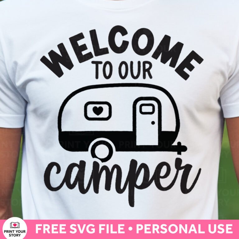 Free Welcome to Our Camper SVG file (Personal Use)