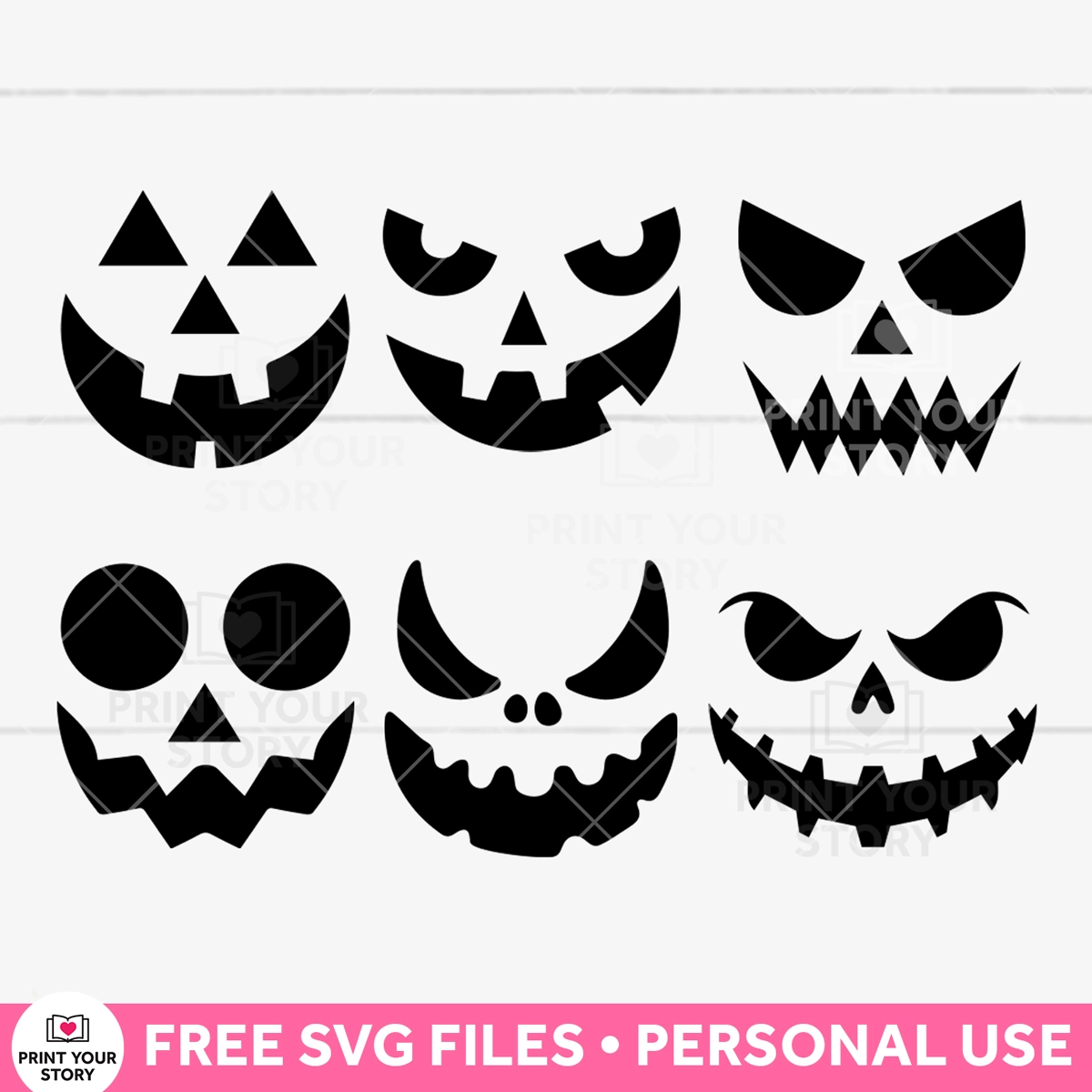 Free Pumpkin Faces SVG files