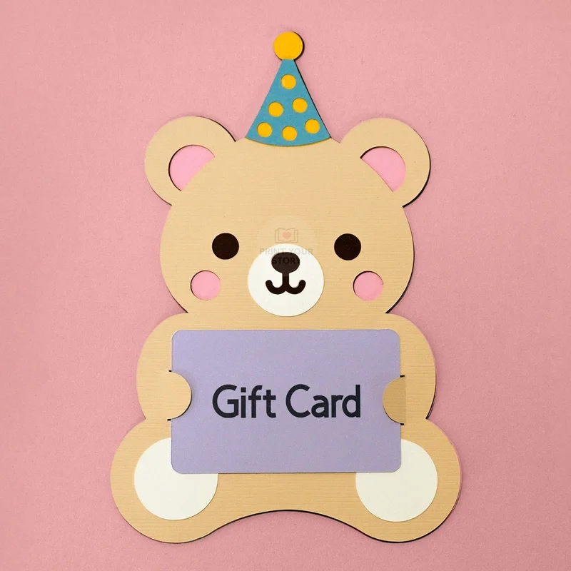 Teddy Bear Gift Card Holder with Cricut Design Space – Great for Birthday Gifts!