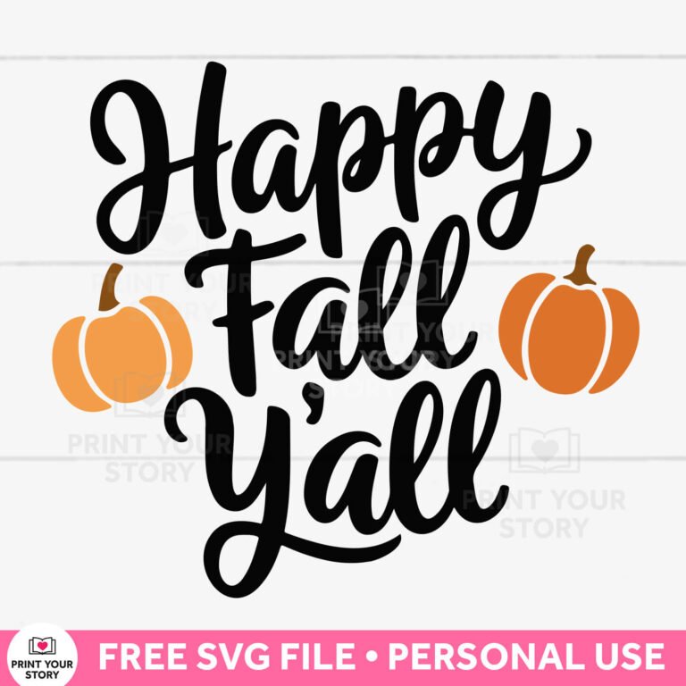 Free Happy Fall Y’all SVG file