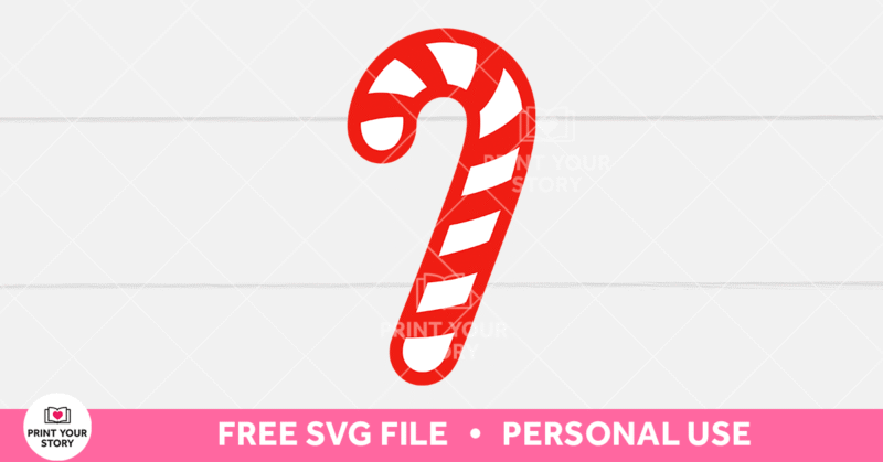 Free Candy Cane SVG File for Cricut and Silhouette - Print Your Story