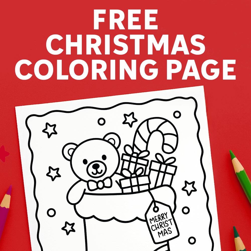 Free Christmas Stocking Coloring Page