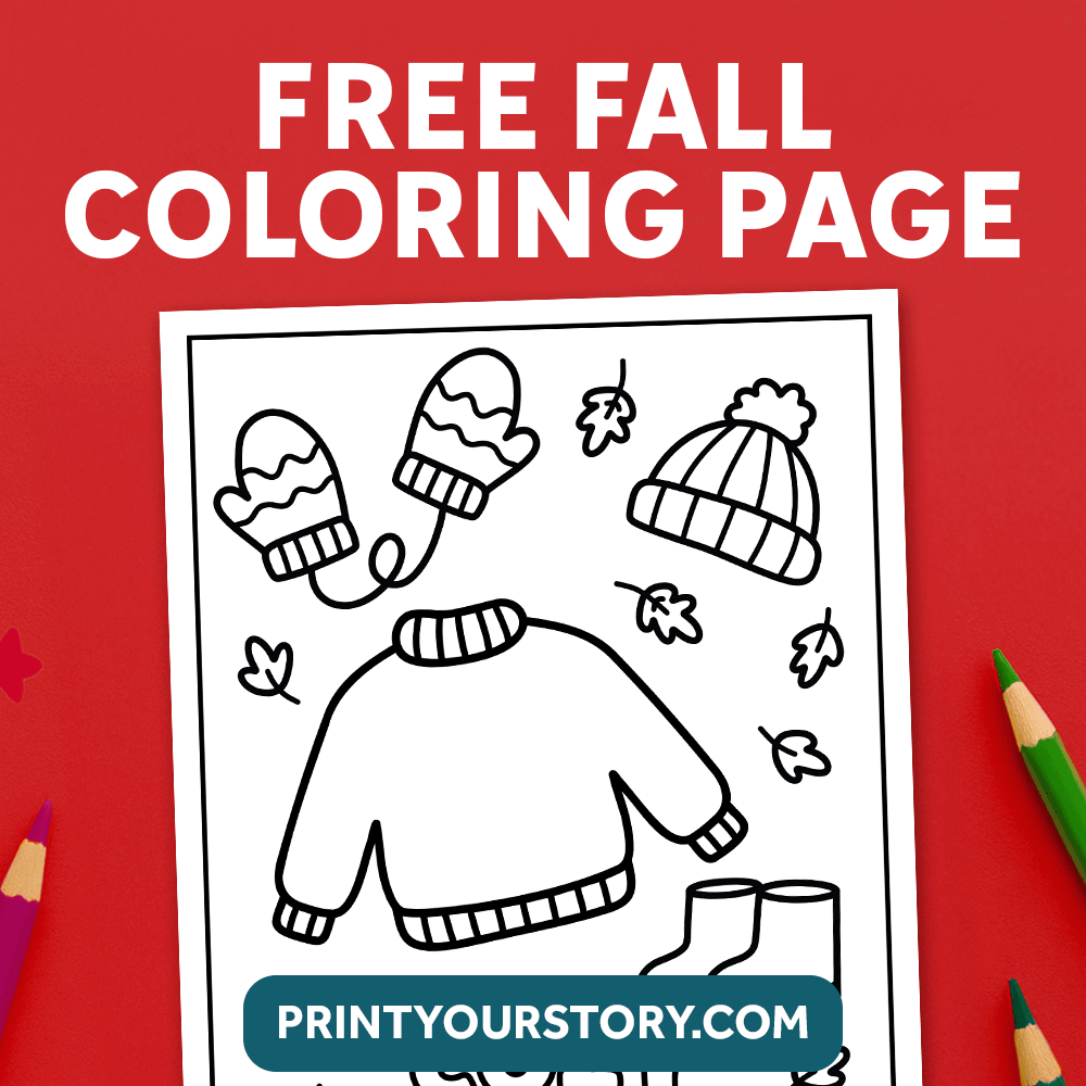 Free Cozy Fall Coloring Page for Kids