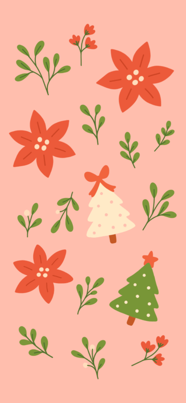 Pink Christmas Background Pattern