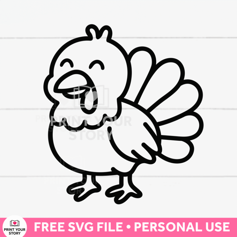 Free Cute Turkey SVG file (personal use)