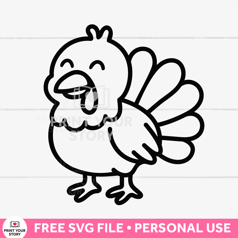 Free Cute Turkey SVG file (personal use)