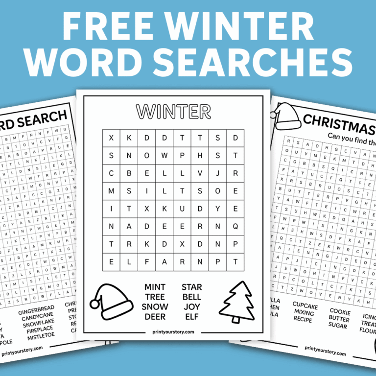 Christmas Word Searches for Kids (Easy, Medium & Hard!) – Free Kids Craft