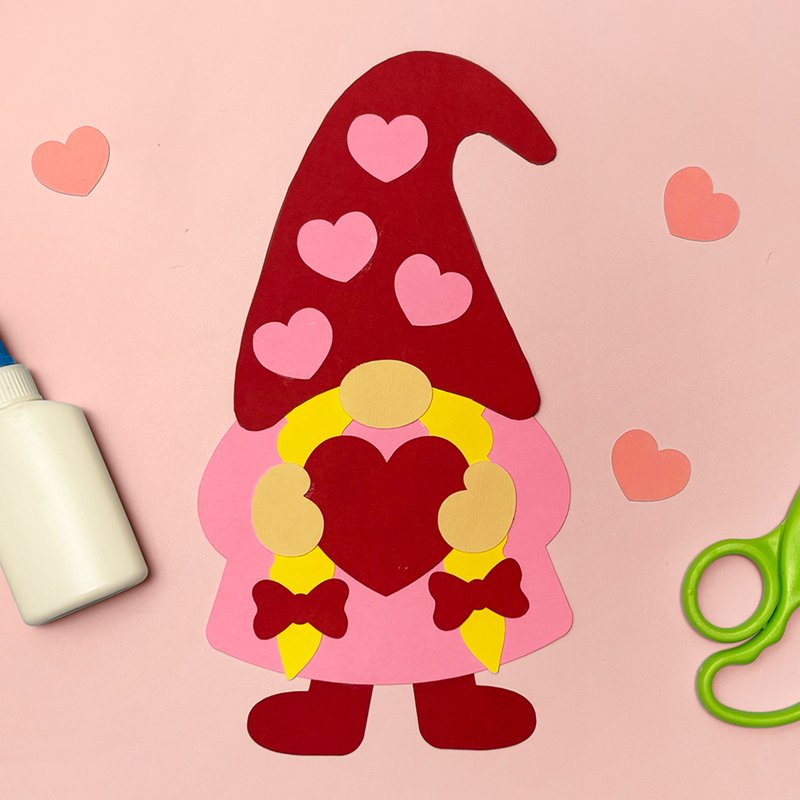 Valentine Gnome Craft for Kids (with Printable Templates!)