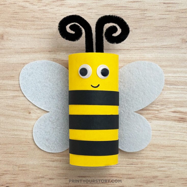 Toilet Paper Roll Bee Craft