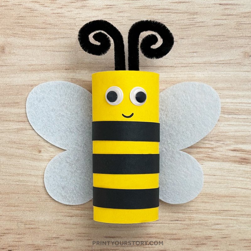 Bee Toilet Paper Roll Craft for Kids