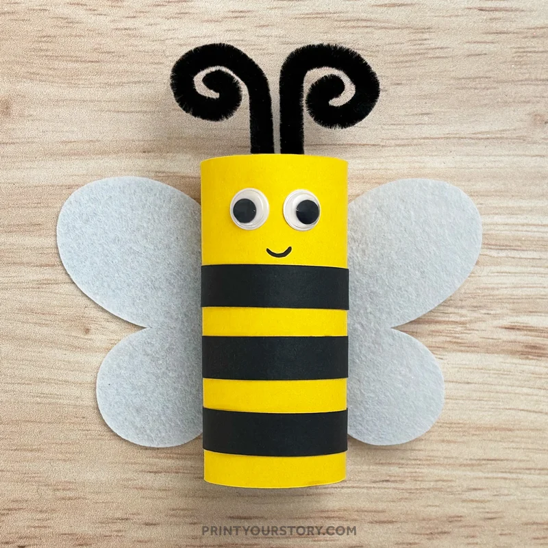 Toilet Paper Roll Bee Craft