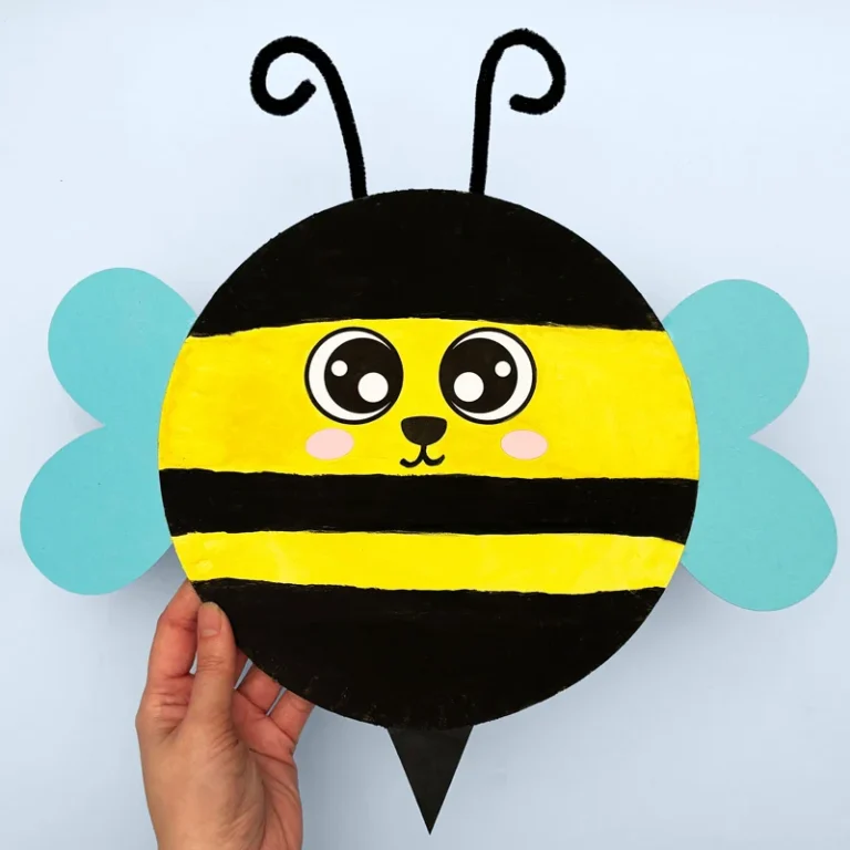 Bumble Bee Paper Plate Craft (With Free Template)