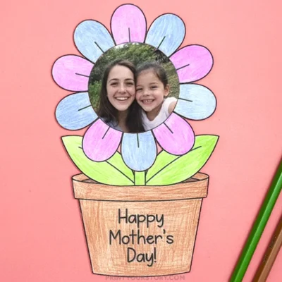 Mother’s Day Flower Pot Craft with Photo (+ Grandma Version)