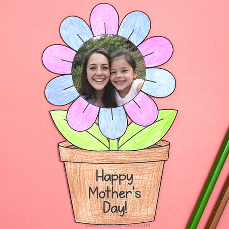 Mother’s Day Flower Pot Craft with Photo (+ Grandma Version)