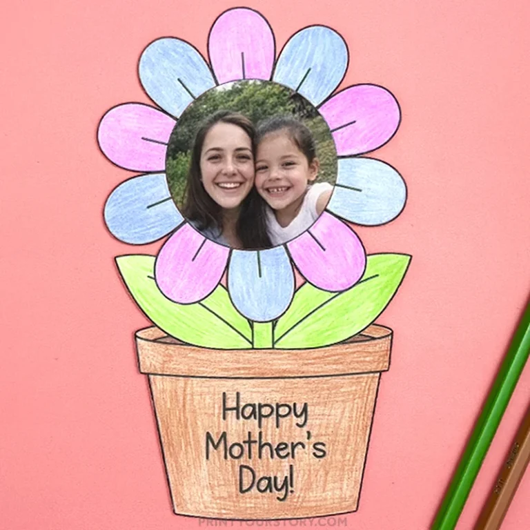 Mother’s Day Flower Pot Craft with Photo (+ Grandma Version)