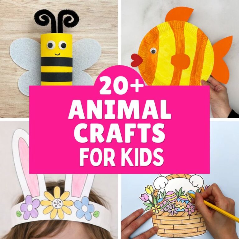 20+ Easy Animal Crafts for Kids to Make at Home