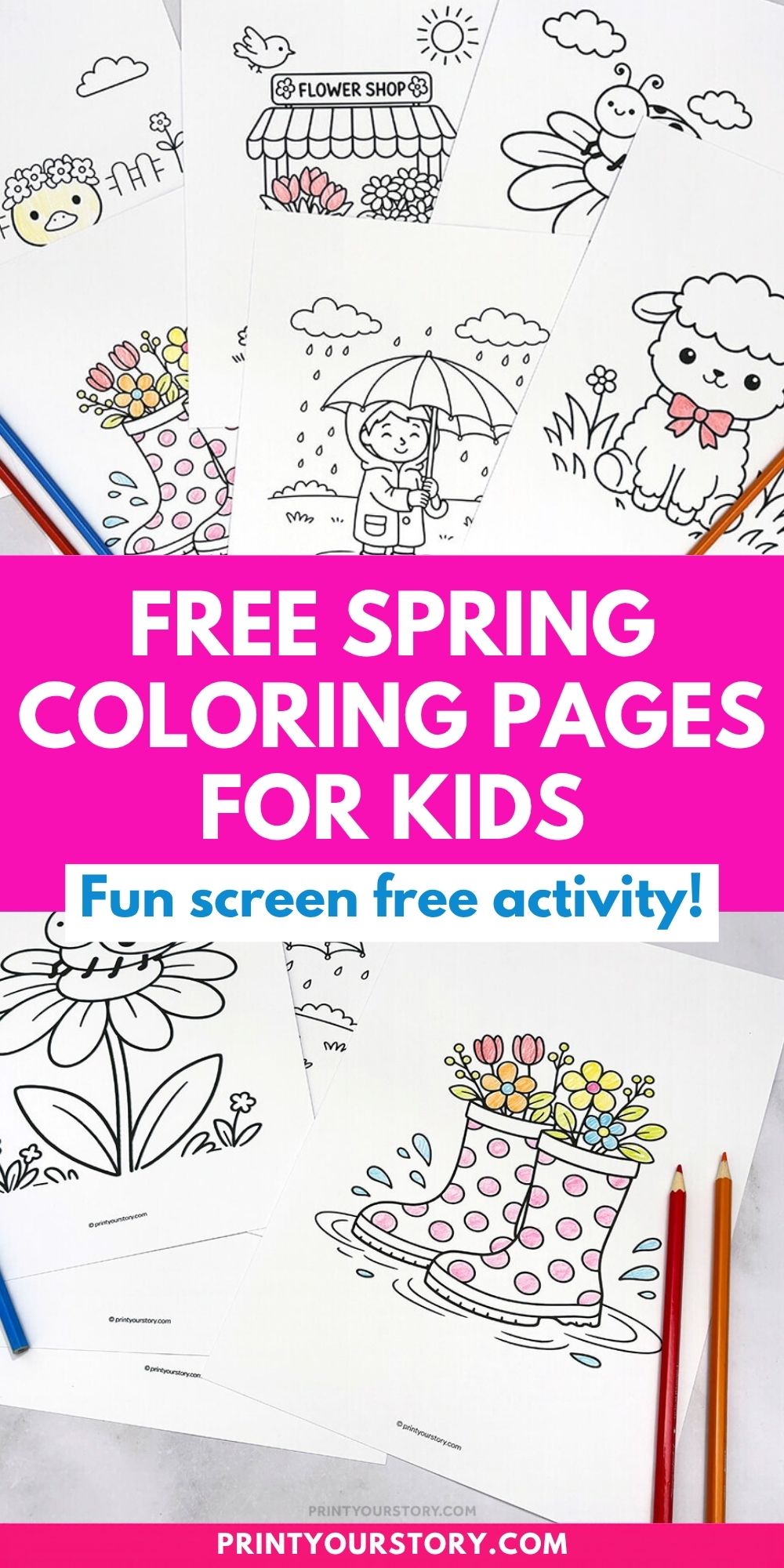 Editable Spring Colouring Free Printable Spring Coloring Pages – Print Your Story