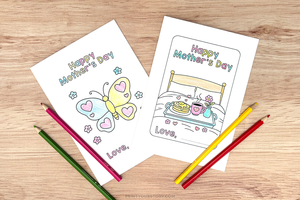 Free Printable Mother’s Day Cards to Color – Print Your Story