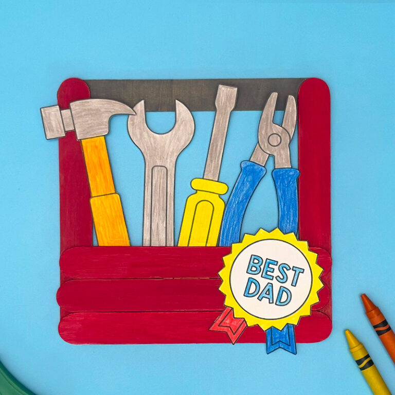 Father’s Day Popsicle Stick Toolbox Craft