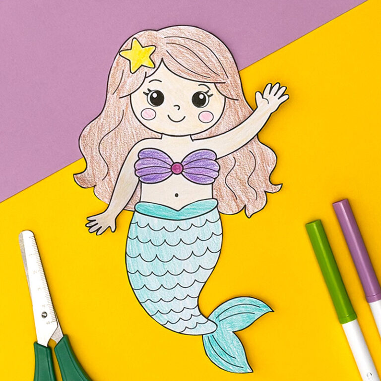Build a Mermaid Printable Craft (Free Template)