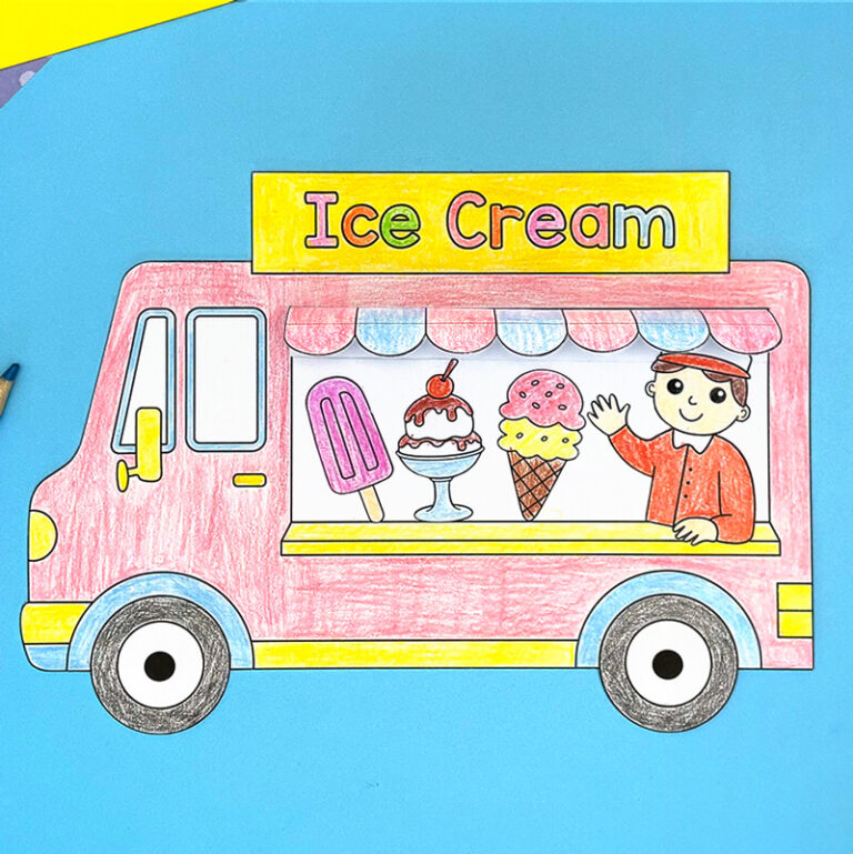 Ice Cream Truck Craft Printable (Fun Summer Activity)