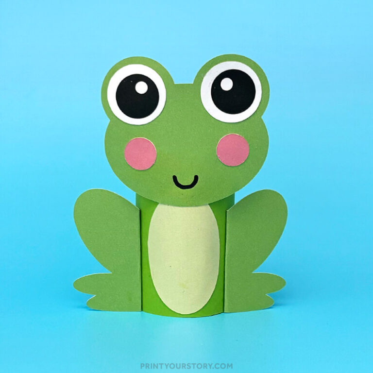 Frog Toilet Paper Roll Craft (Free Printable Template)