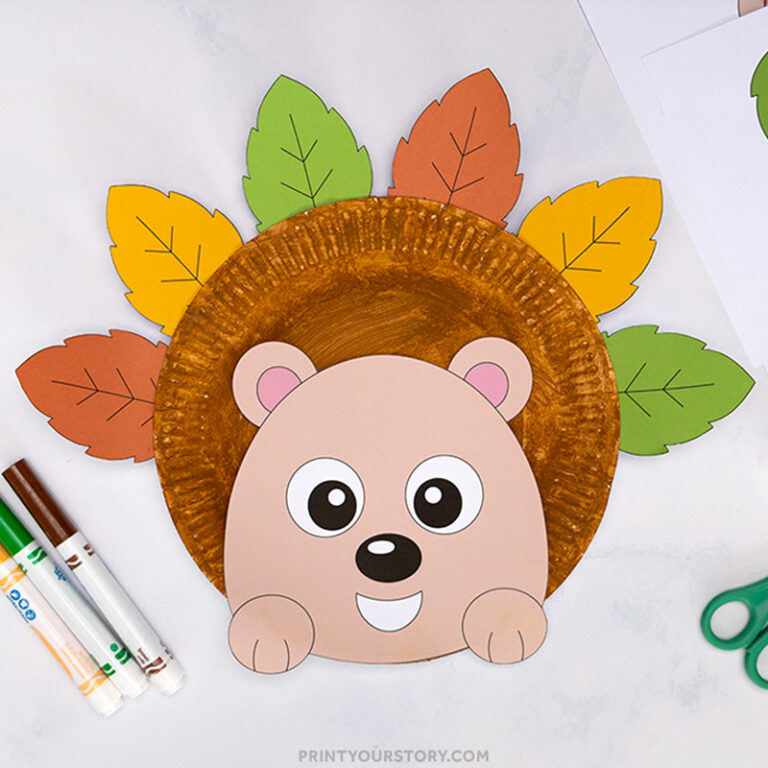 Paper Plate Hedgehog Craft for Kids