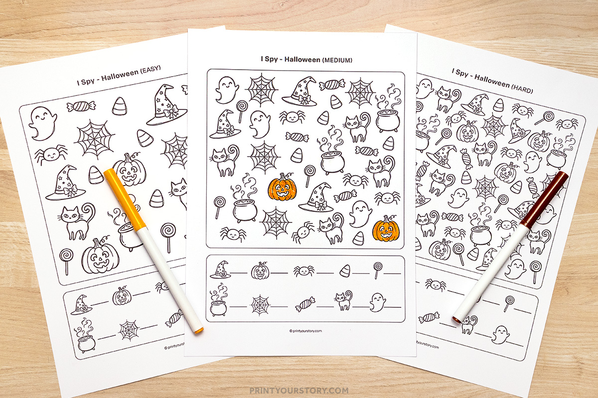 Free Printable Halloween I Spy Pages for Kids
