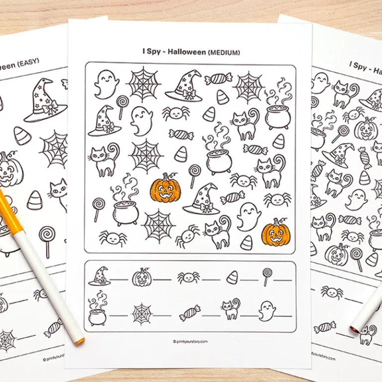 Free Printable Halloween I Spy Pages for Kids
