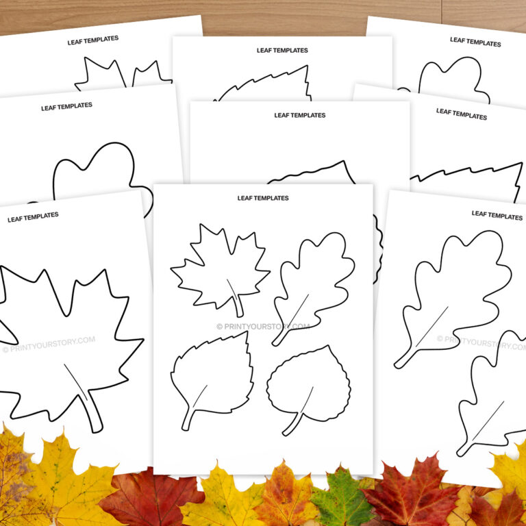 Free Printable Leaf Outline Templates in Multiple Sizes