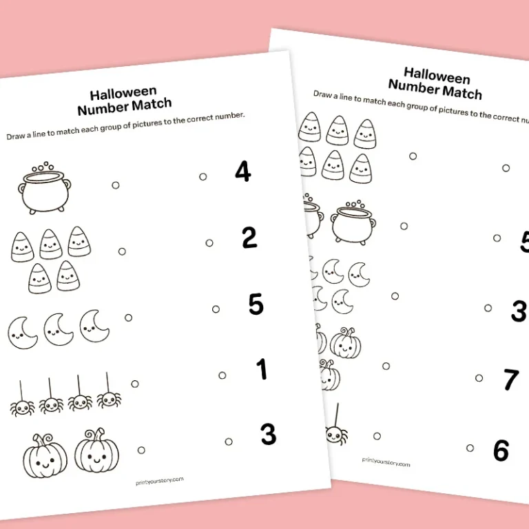 Free Halloween Counting Worksheets for Preschool