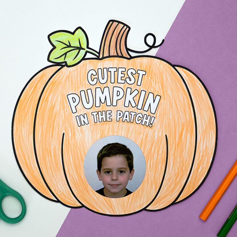Cutest Pumpkin Photo Craft (Free Printable)