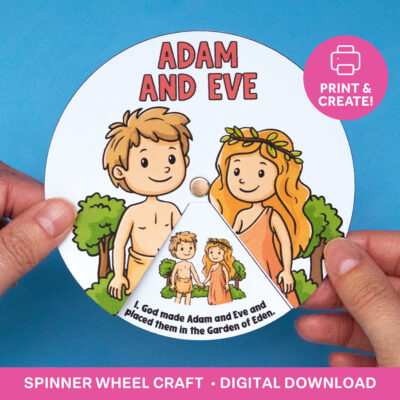 Adam and Eve Spinner Wheel Craft Printable
