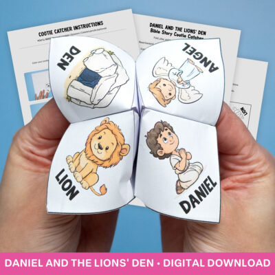 Daniel and the Lions' Den Cootie Catcher Printable Craft