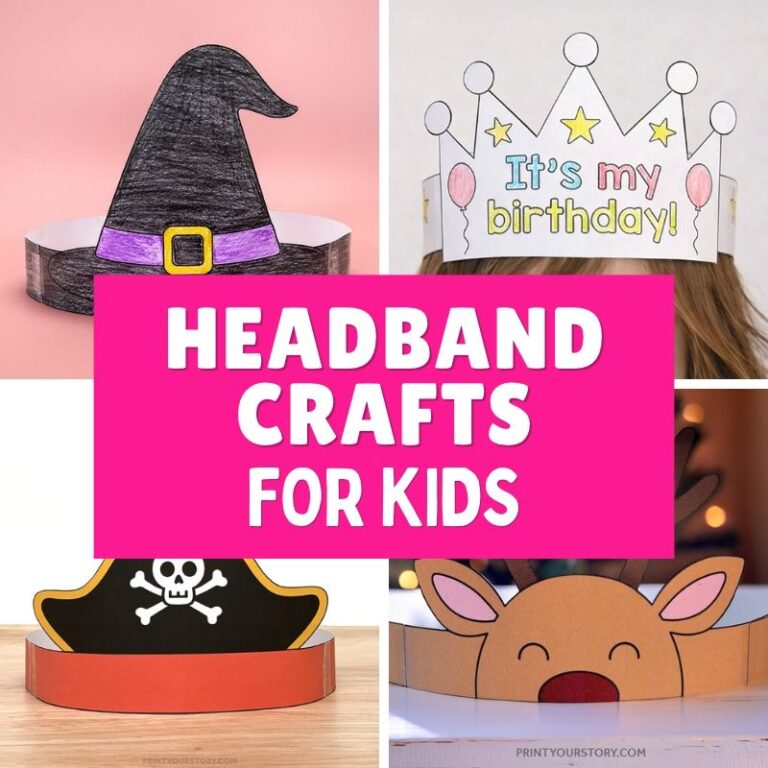 Free Printable Headband Crafts for Kids (Easy Paper Hats & Crowns)