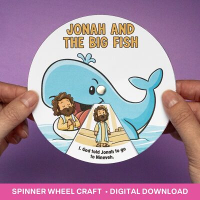 Jonah and the Whale Spinner Wheel Craft - Printable Bible Activity