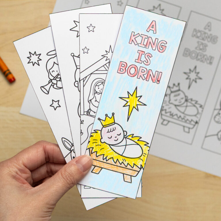 Nativity Coloring Bookmarks Printables for Kids